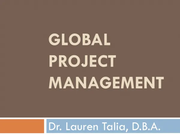 Global Project Management