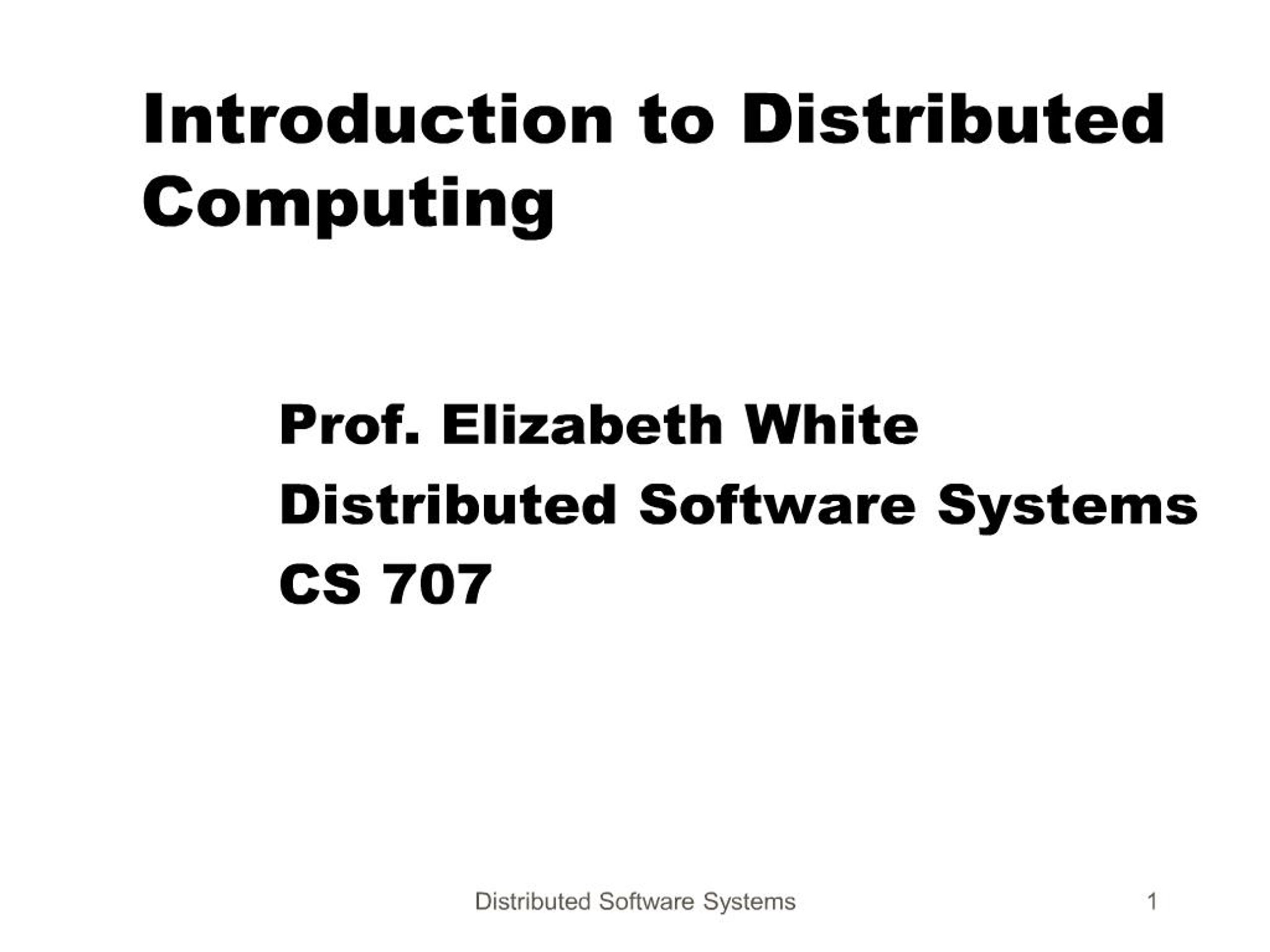 PPT - introduction to distributed computing PowerPoint Presentation ...