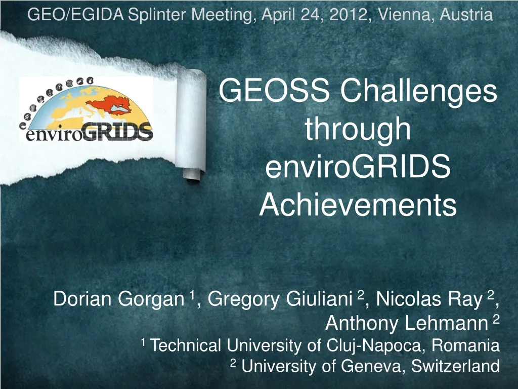 geo egida splinter meeting april 24 2012 vienna