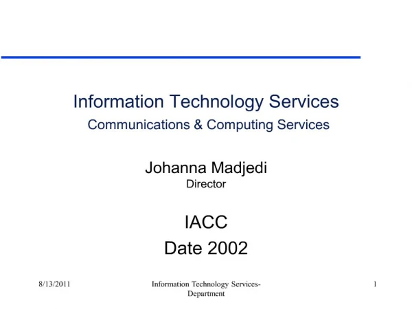 information technology services communications computing services