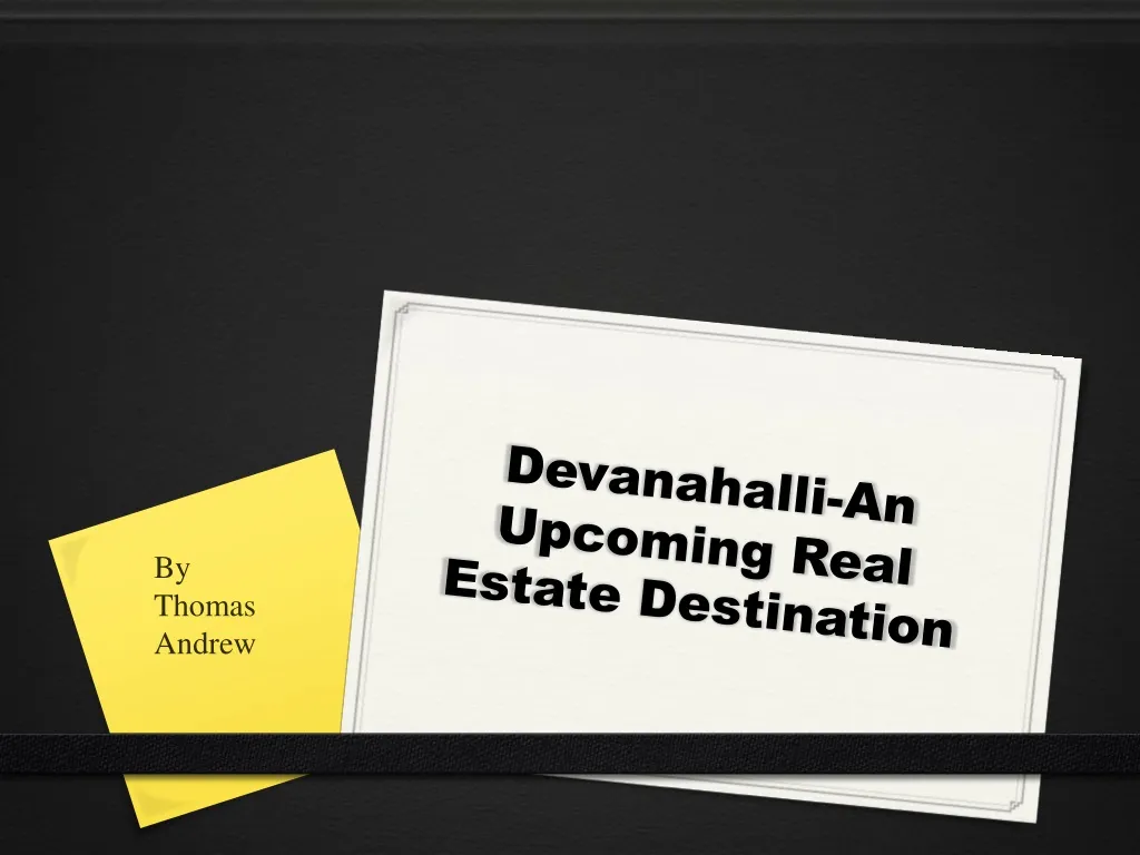devanahalli an upcoming real estate destination