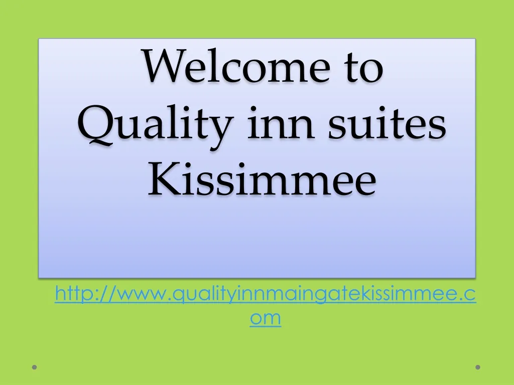 welcome to quality inn suites kissimmee