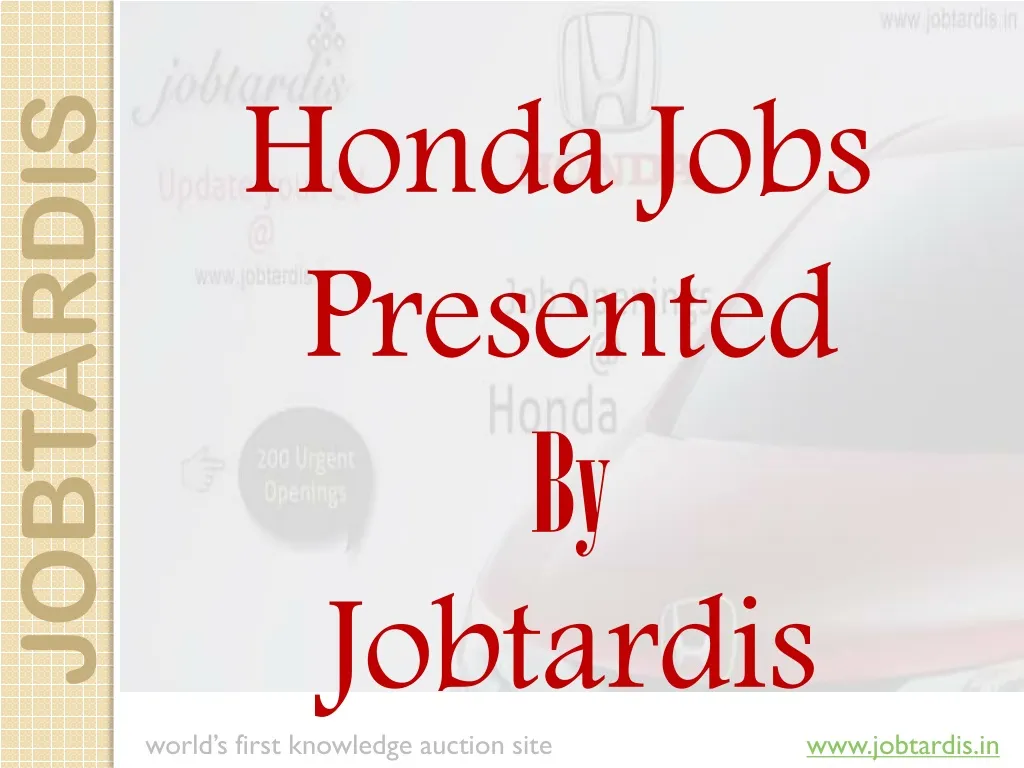 honda jobs presented by jobtardis