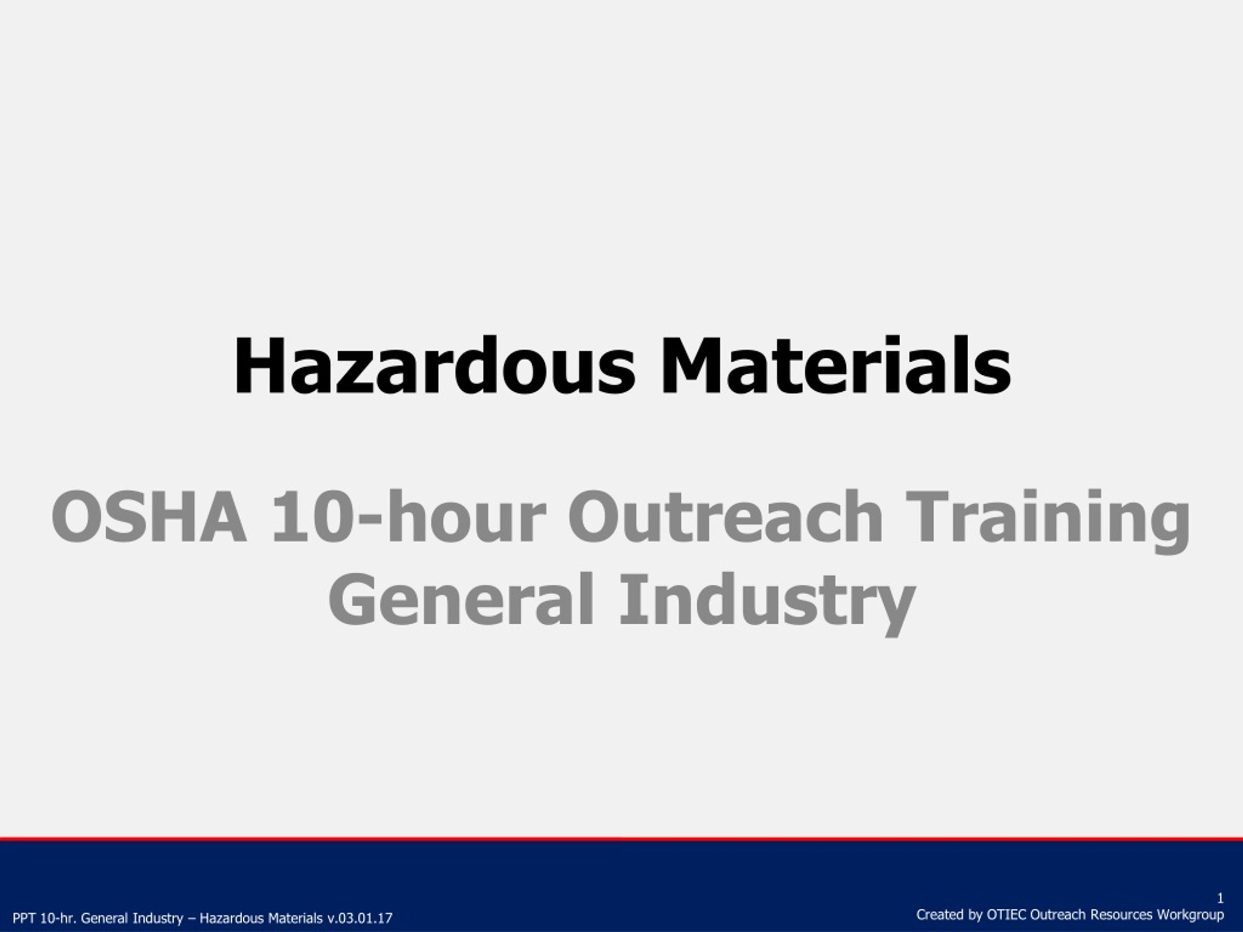PPT - Hazardous Materials PowerPoint Presentation, free download - ID ...