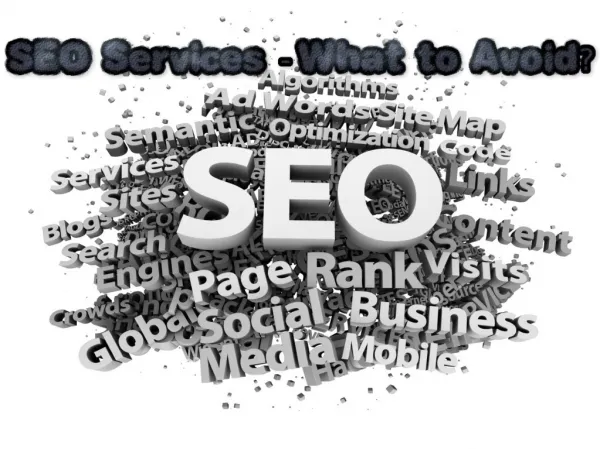 SEO Services - What to Avoid