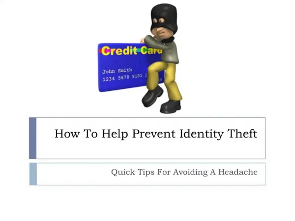 How to prevent identity theft