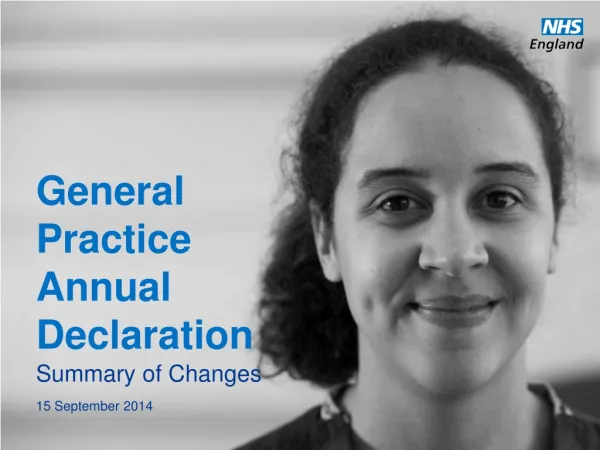 General Practice Annual Declaration