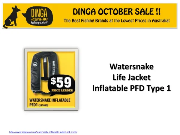 Watersnake Life Jacket Inflatable PFD at Dinga !