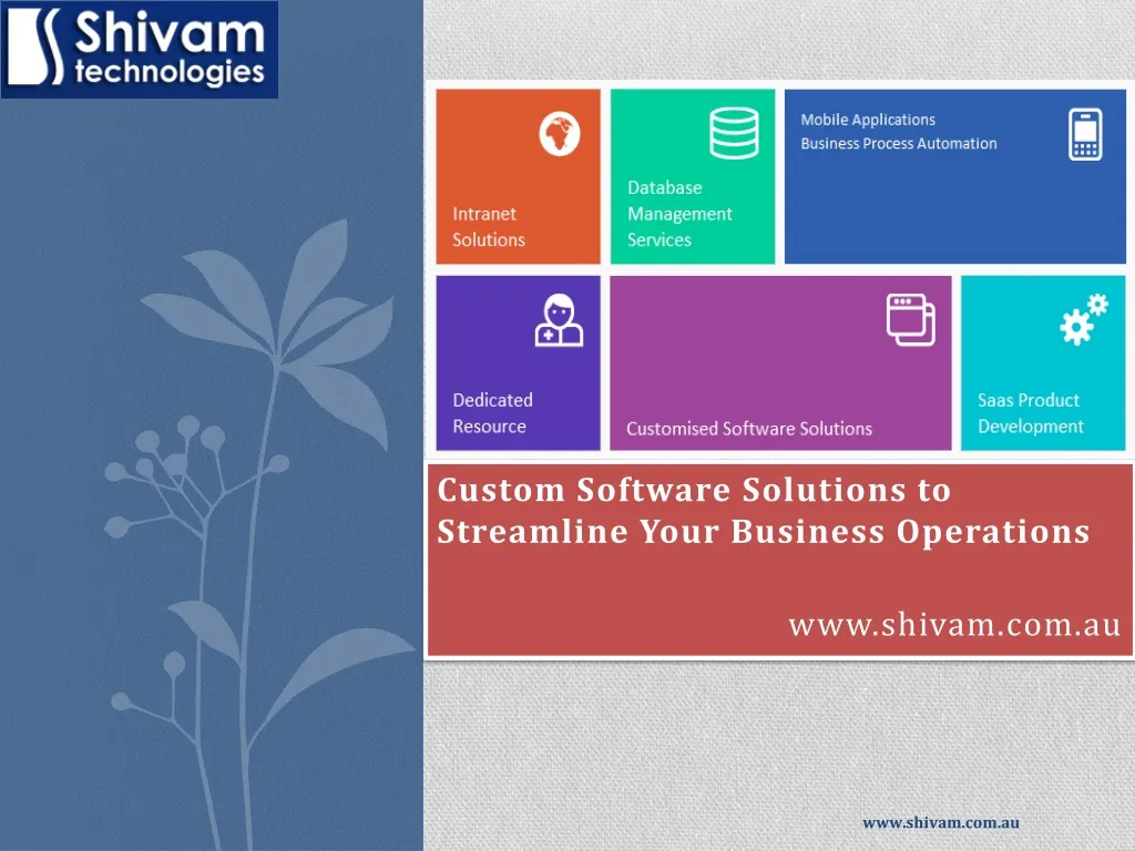 custom software solutions to streamline your business operations www shivam com au