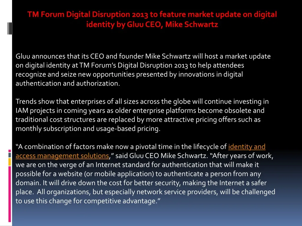 tm forum digital disruption 2013 to feature