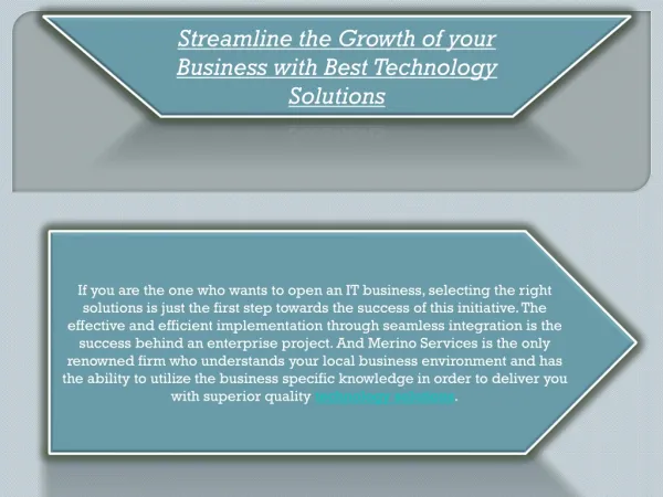 Streamline the Growth of your Business with Best Technology