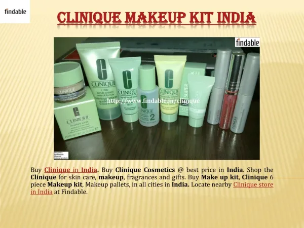 Clinique Cosmetics Products India