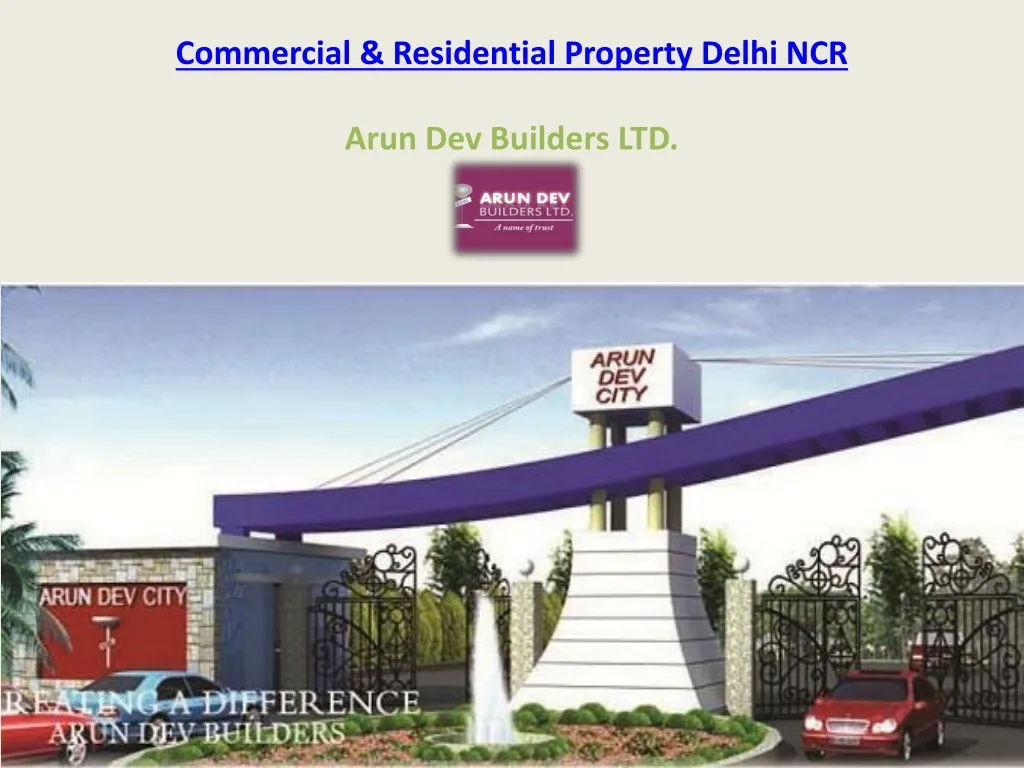 commercial residential property delhi ncr arun dev builders ltd