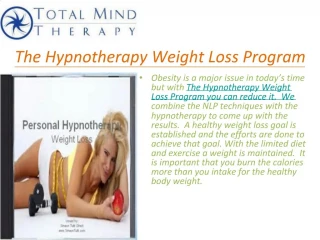 The Hypnotherapy Weight Loss Program