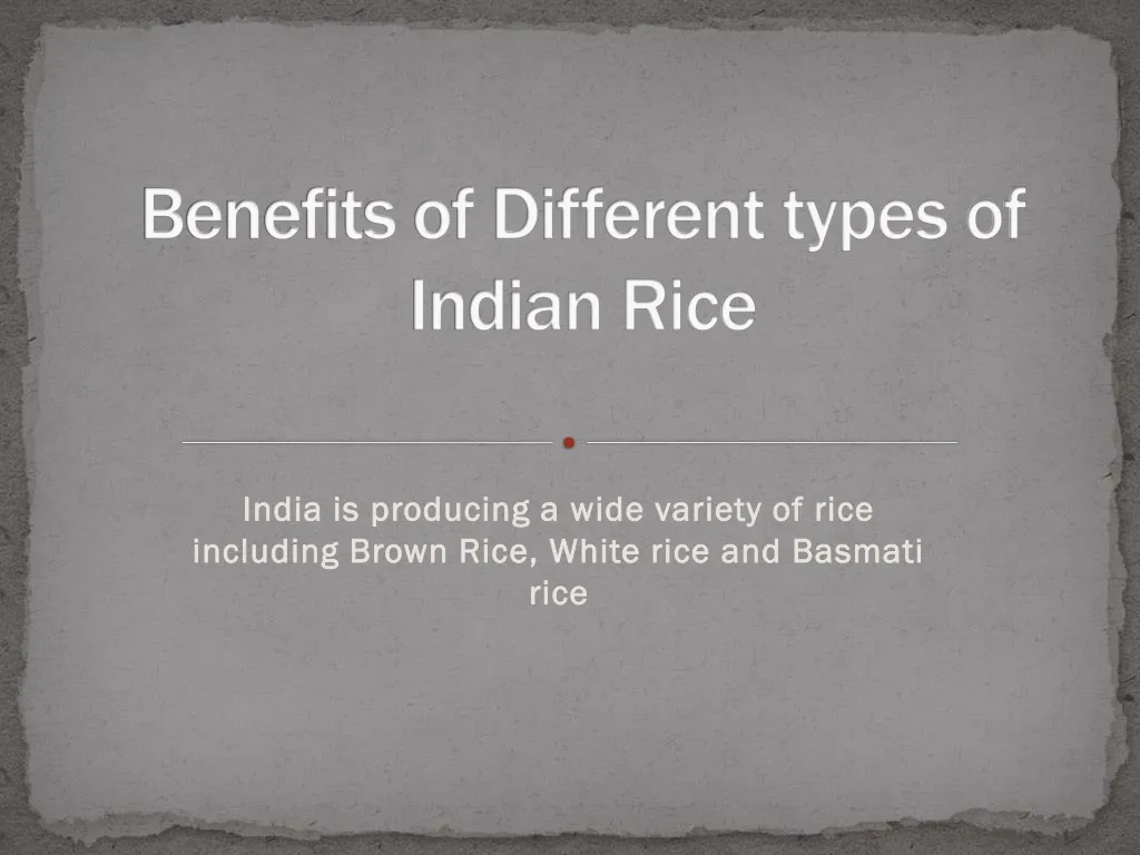 benefits of different types of indian rice