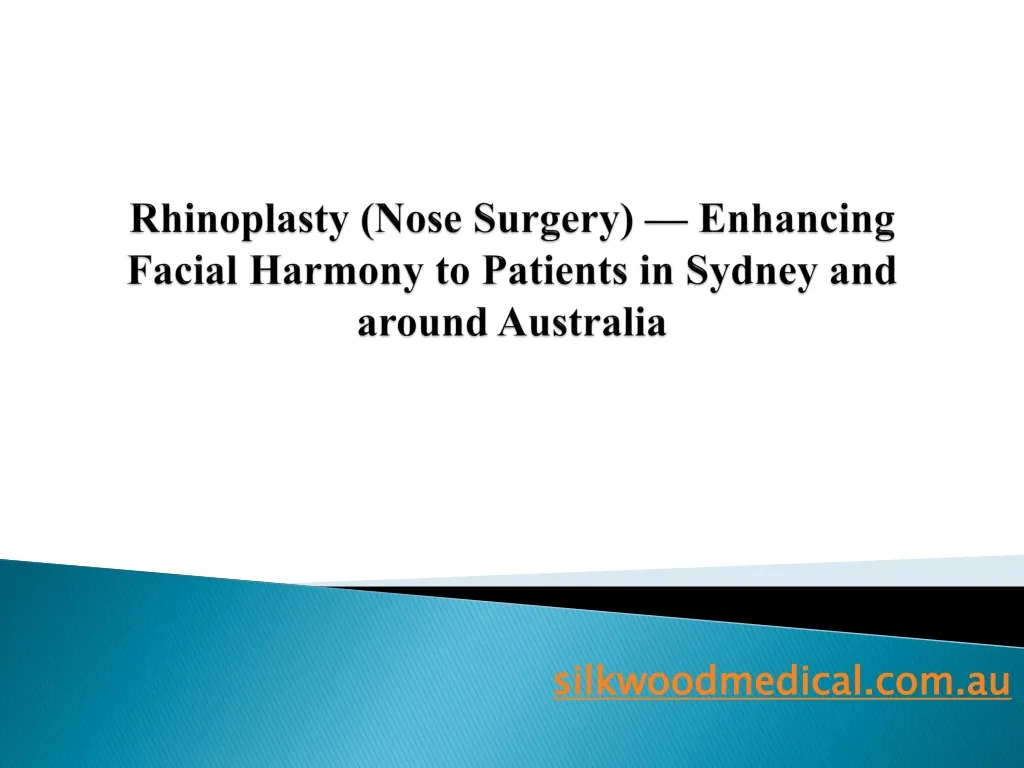 rhinoplasty nose surgery enhancing facial harmony to patients in sydney and around australia