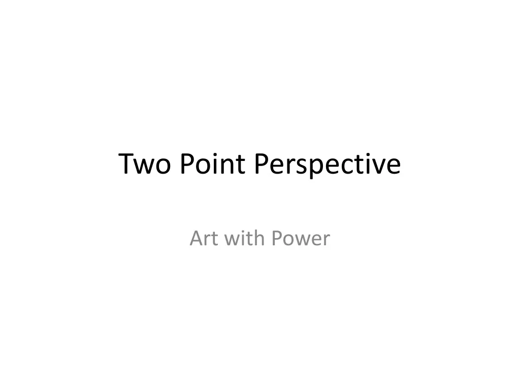 two point perspective