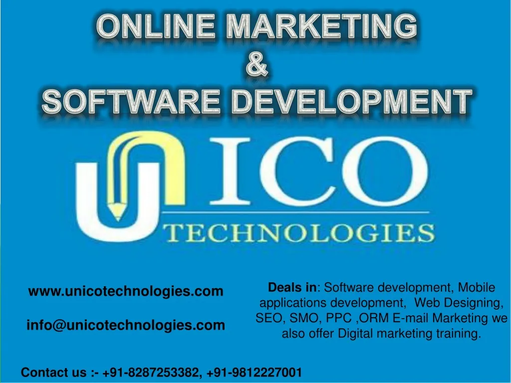 online marketing software development