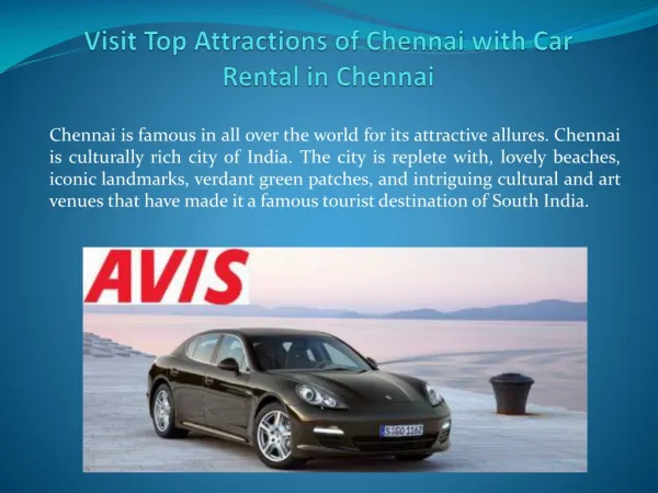 Visit Top Attractions of Chennai with Car Rental in Chennai