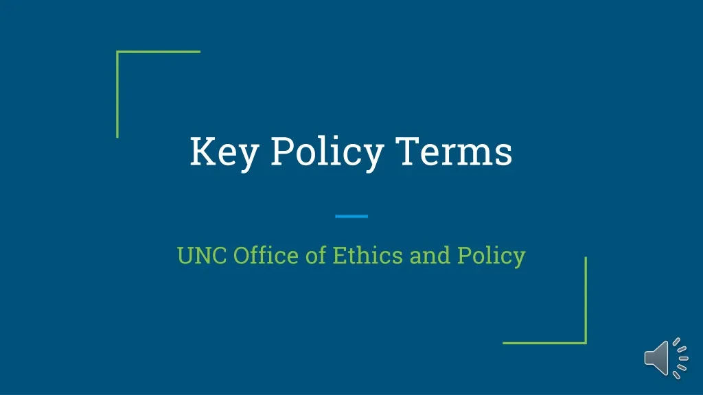 key policy terms