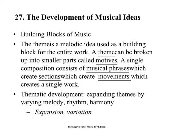 The Enjoyment of Music 10th Edition