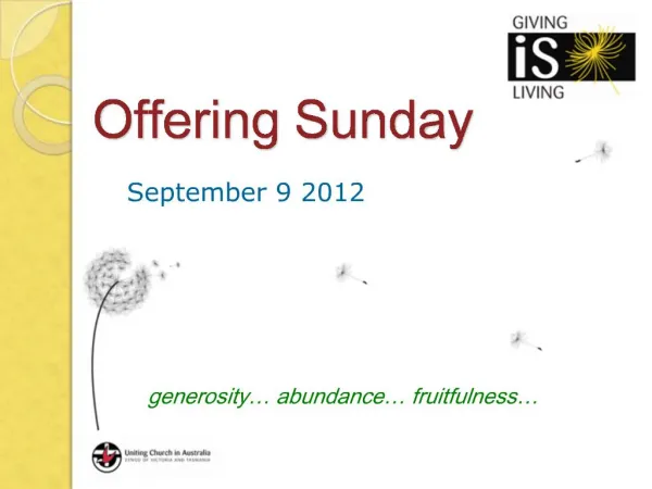 Offering Sunday