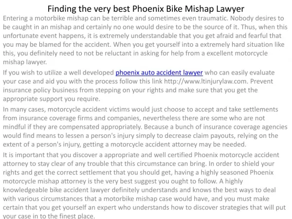 Discovering the Best Phoenix Bike Accident Attorne