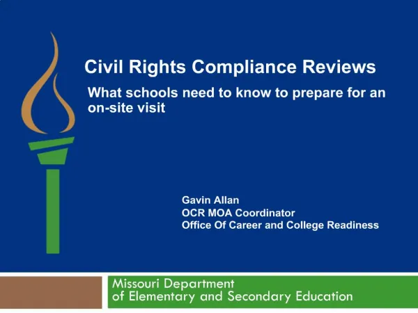 Civil Rights Compliance Reviews