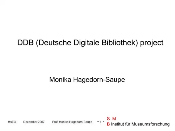 DDB (Deutsche Digitale Bibliothek) project