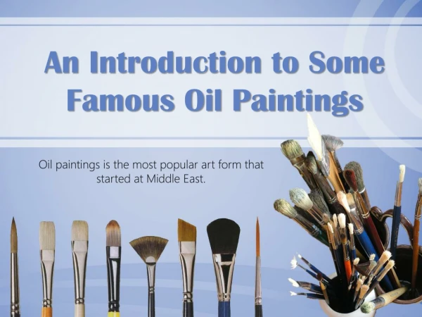 beginners: famous oil paintings