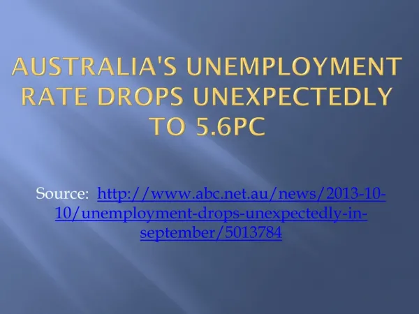 Australia's unemployment rate drops unexpectedly to 5.6pc