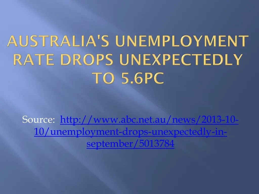australia s unemployment rate drops unexpectedly to 5 6pc