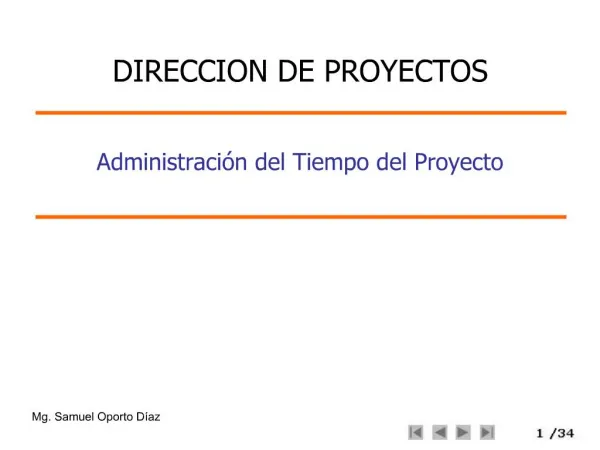 Administración del Tiempo del Proyecto