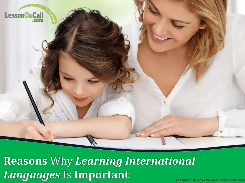 reasons why learning international languages