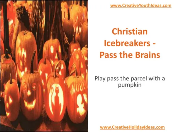 Christian Icebreakers - Pass the Brains