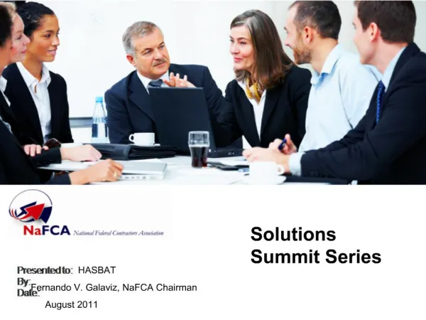 Solutions Summit Series