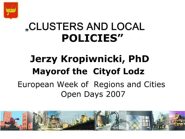 „CLUSTERS AND LOCAL POLICIES”