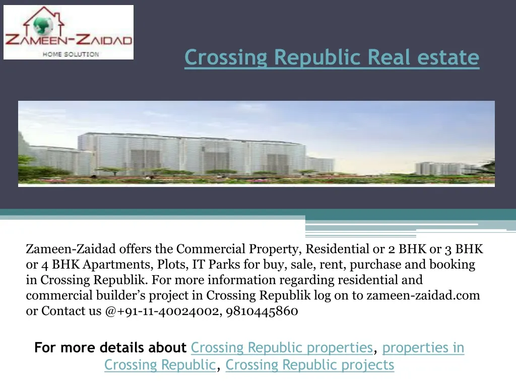 crossing republic real estate