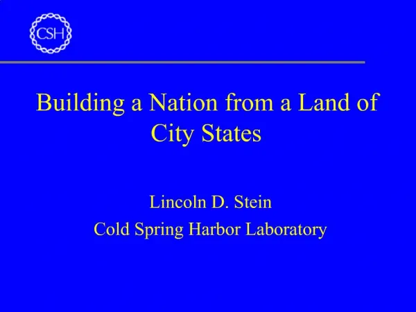 Building a Nation from a Land of City States