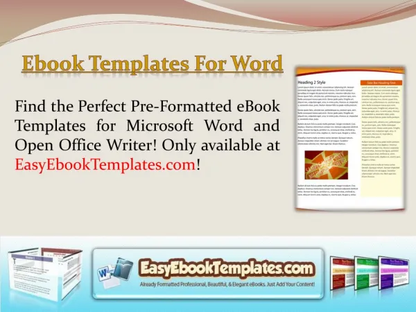 Microsoft Word Ebook Template