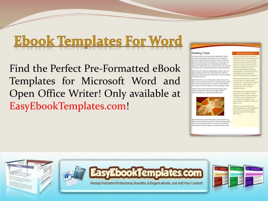 ebook templates for word