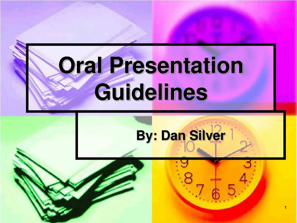 oral presentation guidelines