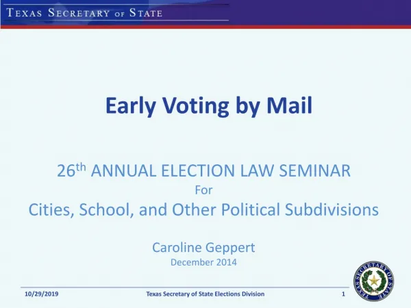 Early Voting by Mail