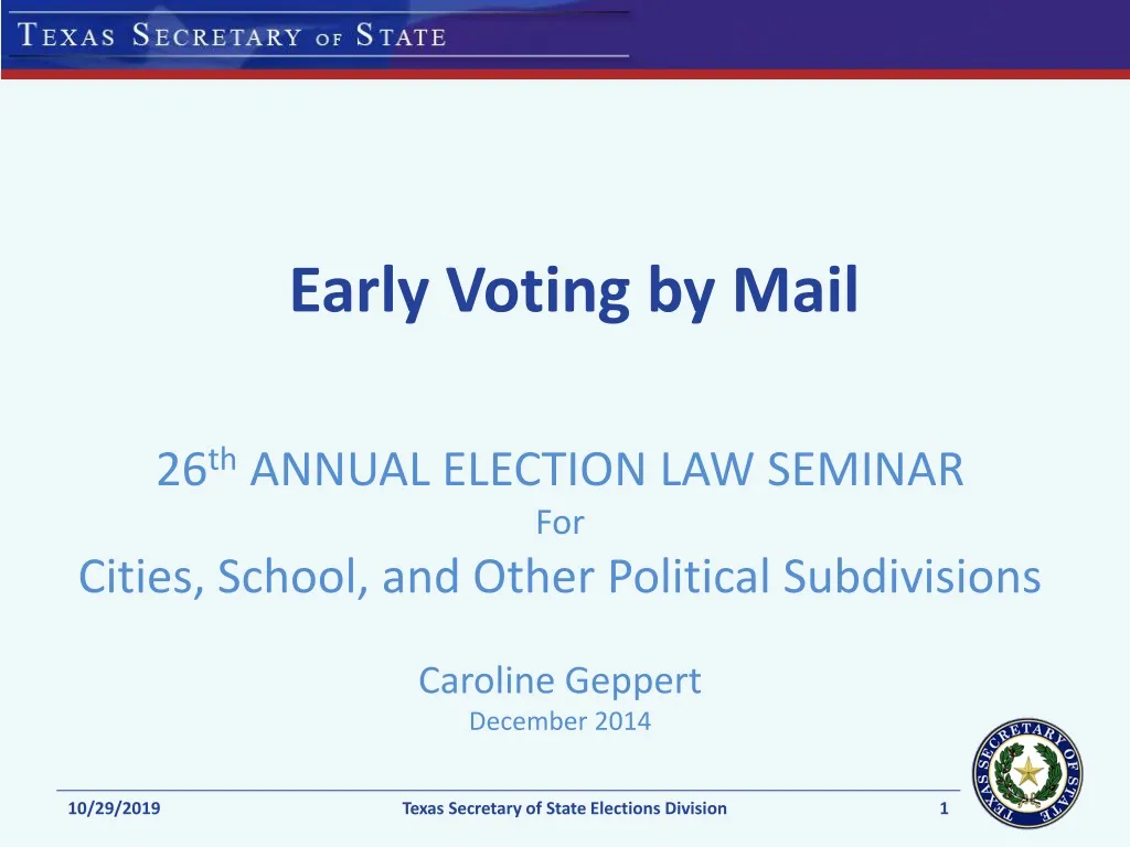 early voting by mail