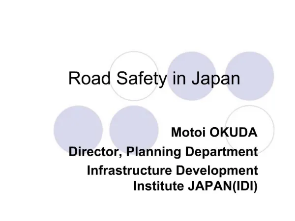 Road Safety in Japan