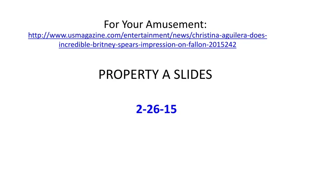 for your amusement property a slides