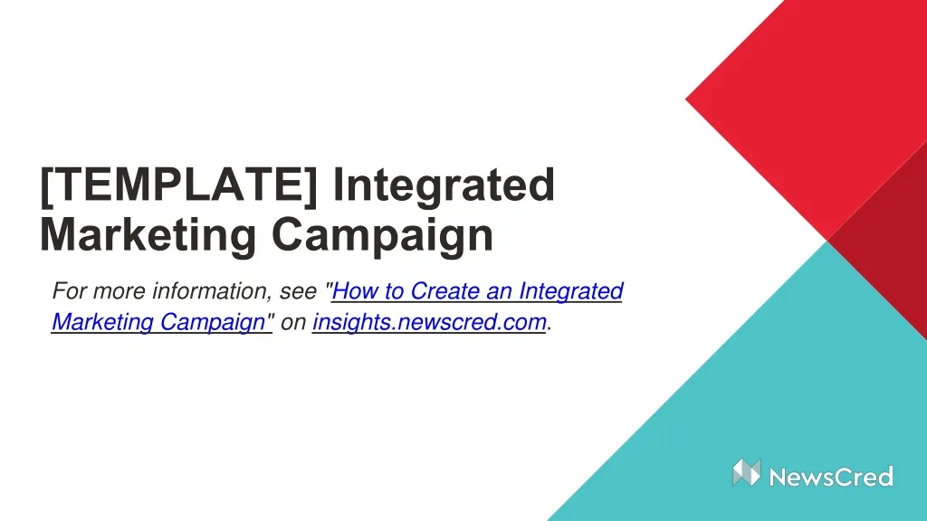 template integrated marketing campaign
