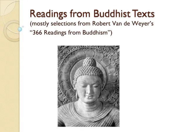 Readings from Buddhist Texts
