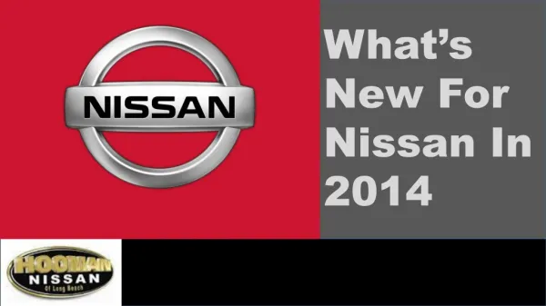 What’s New for Nissan in 2014