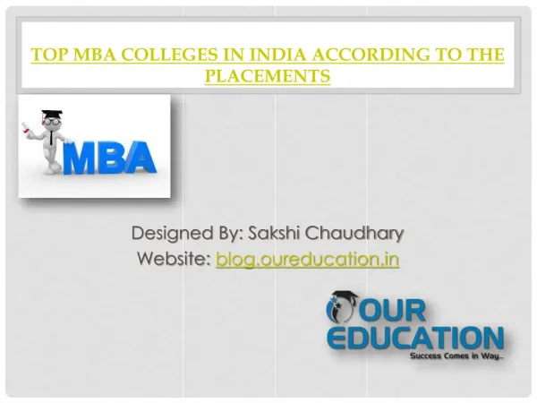 Top MBA Colleges in India According to the Placements